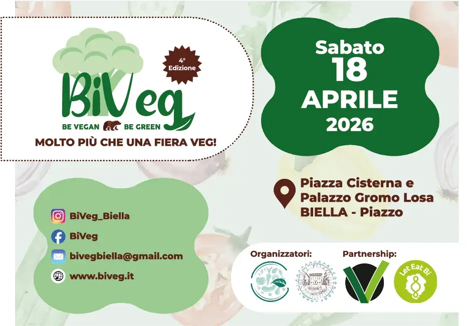 BiVeg 2026: sostenibilità e cultura plant-based nel cuore storico di Biella BiVeg 2026: sostenibilità e cultura plant-based nel cuore storico di Biella
