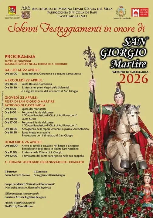 Solenni Festeggiamenti in onore di San Giorgio Martire a Castelmola Solenni Festeggiamenti in onore di San Giorgio Martire a Castelmola