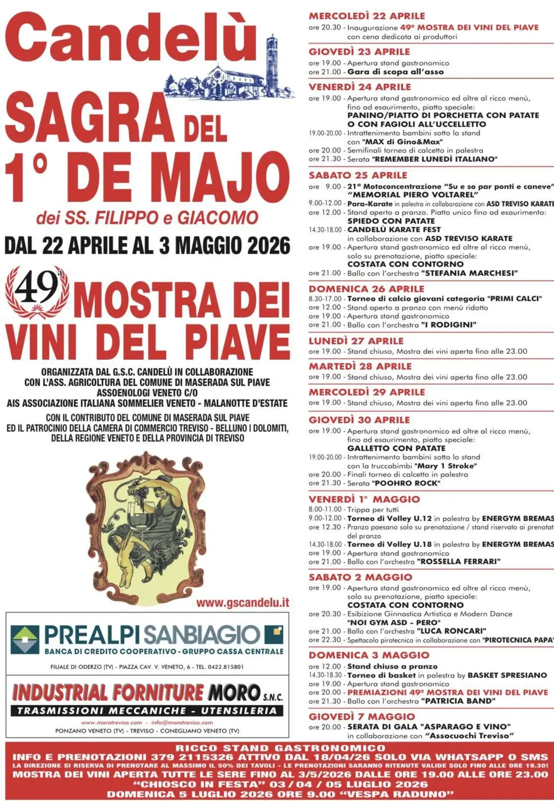 Sagra del 1° de Majo 2026: Tradizione ed Eccellenza Vinicola a Candelù Sagra del 1° de Majo 2026: Tradizione ed Eccellenza Vinicola a Candelù
