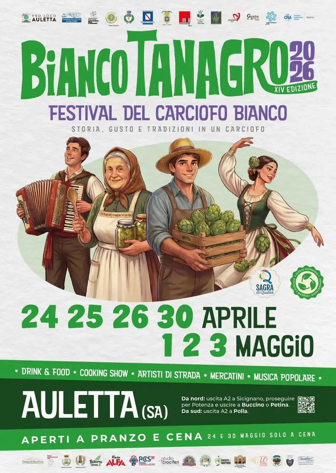 Bianco Tanagro 2026: Celebrazione del Carciofo Bianco ad Auletta Bianco Tanagro 2026: Celebrazione del Carciofo Bianco ad Auletta