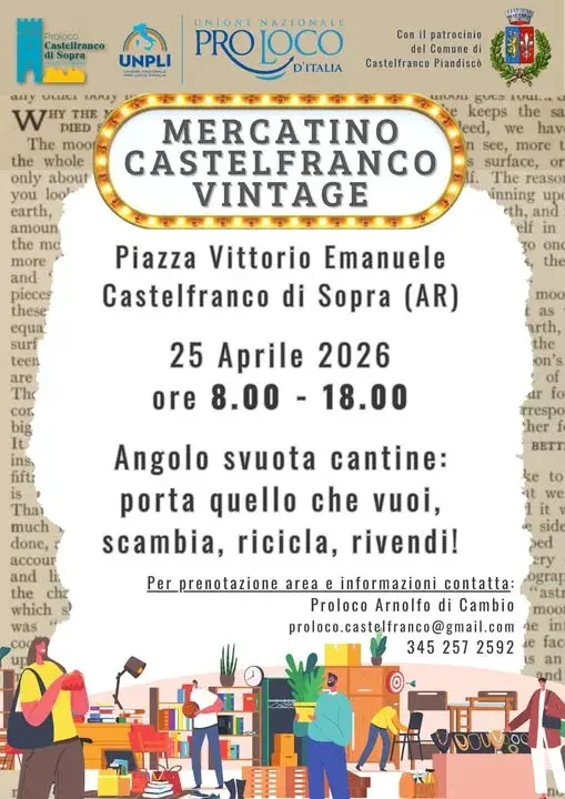 Mercatino Castelfranco Vintage 2026: tra collezionismo e riuso nel borgo Mercatino Castelfranco Vintage 2026: tra collezionismo e riuso nel borgo