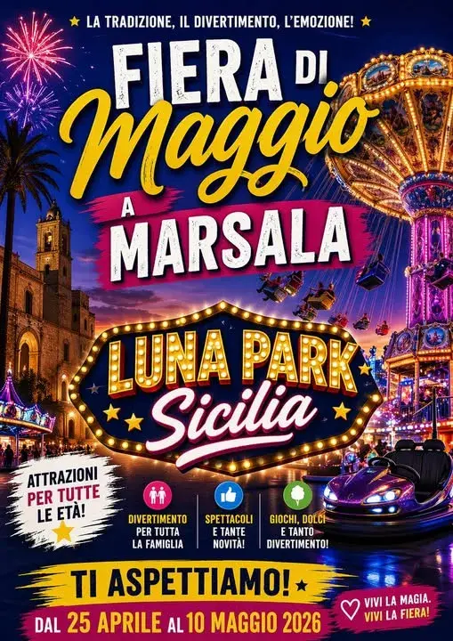 Fiera di Maggio 2026 a Marsala: tradizione e intrattenimento in Sicilia Fiera di Maggio 2026 a Marsala: tradizione e intrattenimento in Sicilia