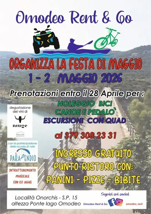 Festa di Maggio 2026: sport e natura sulle sponde del Lago Omodeo Festa di Maggio 2026: sport e natura sulle sponde del Lago Omodeo