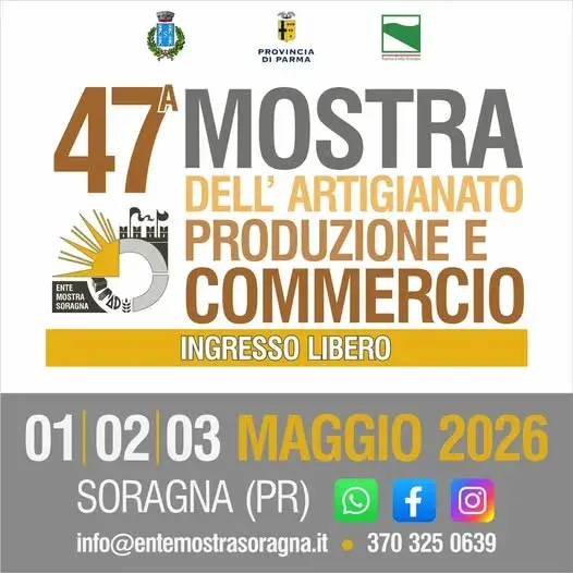 47ª Mostra dell'Artigianato, Produzione e Commercio a Soragna 47ª Mostra dell'Artigianato, Produzione e Commercio a Soragna