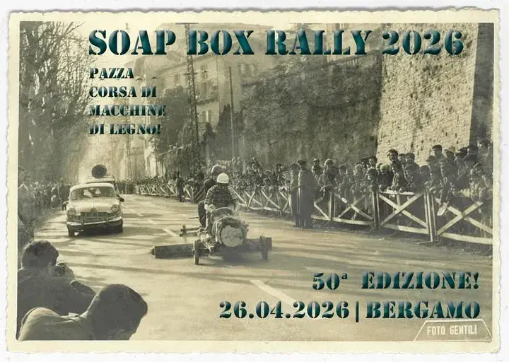 Soap Box Rally 2026: mezzo secolo di ingegno artigianale a Bergamo Soap Box Rally 2026: mezzo secolo di ingegno artigianale a Bergamo