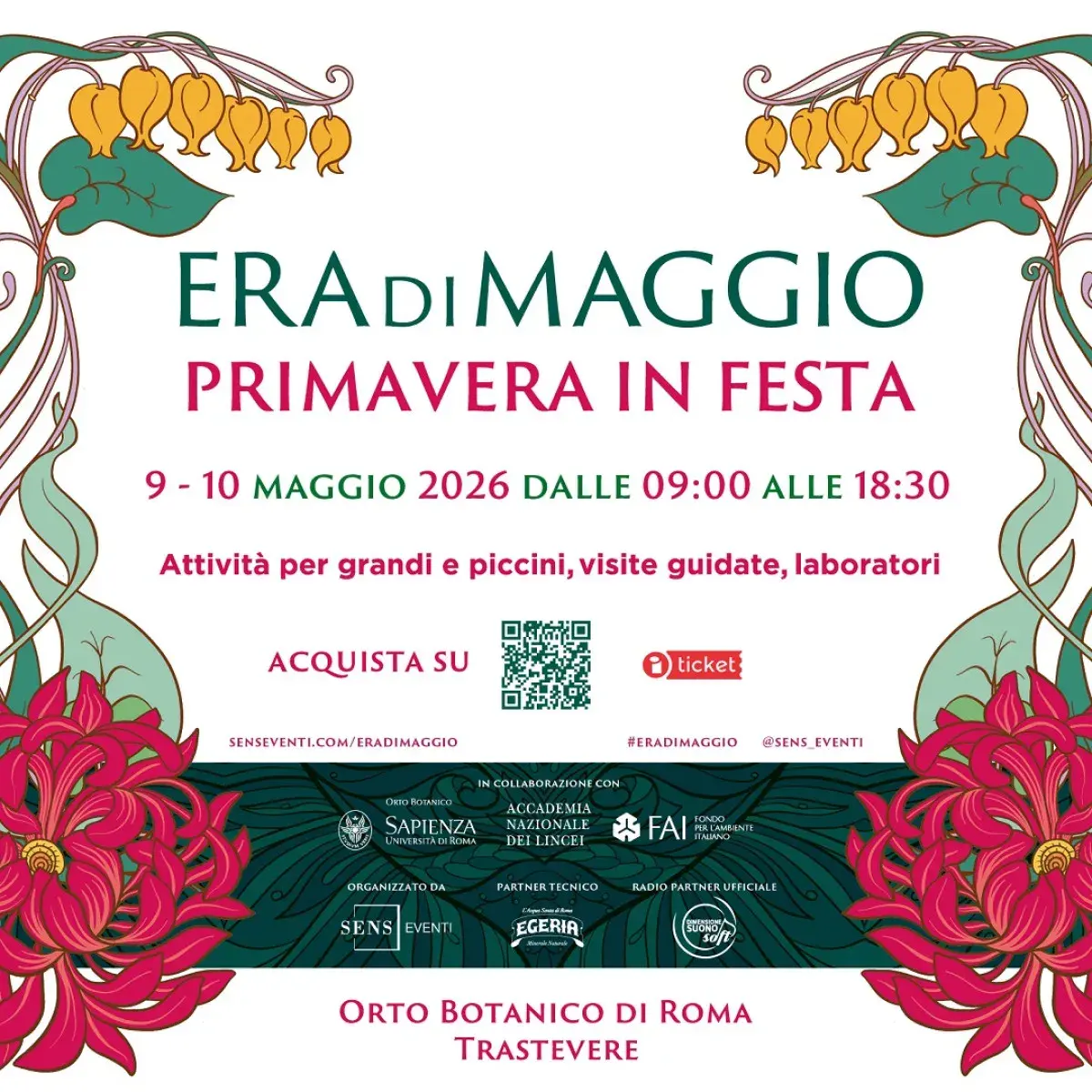 Era di Maggio: natura e biodiversità nell’Orto Botanico di Roma Era di Maggio: natura e biodiversità nell’Orto Botanico di Roma