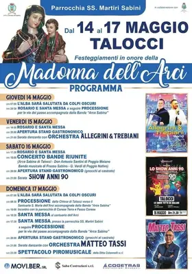 Festa della Madonna dell&rsquo;Arci 2026 a Talocci: tradizione e devozione in Sabina