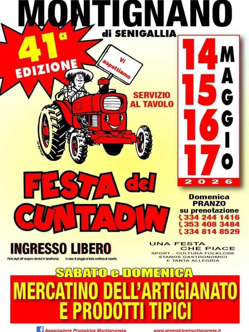 Festa del Cuntadin 2026: tradizioni contadine a Montignano di Senigallia Festa del Cuntadin 2026: tradizioni contadine a Montignano di Senigallia