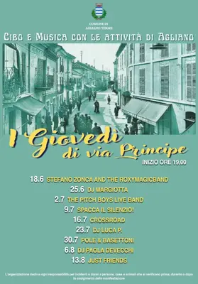 I Gioved&igrave; di Via Principe: le serate estive ad Agliano Terme
