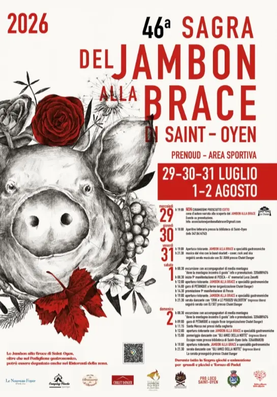 Sagra del Jambon alla Brace: tradizione gastronomica a Saint-Oyen Sagra del Jambon alla Brace: tradizione gastronomica a Saint-Oyen