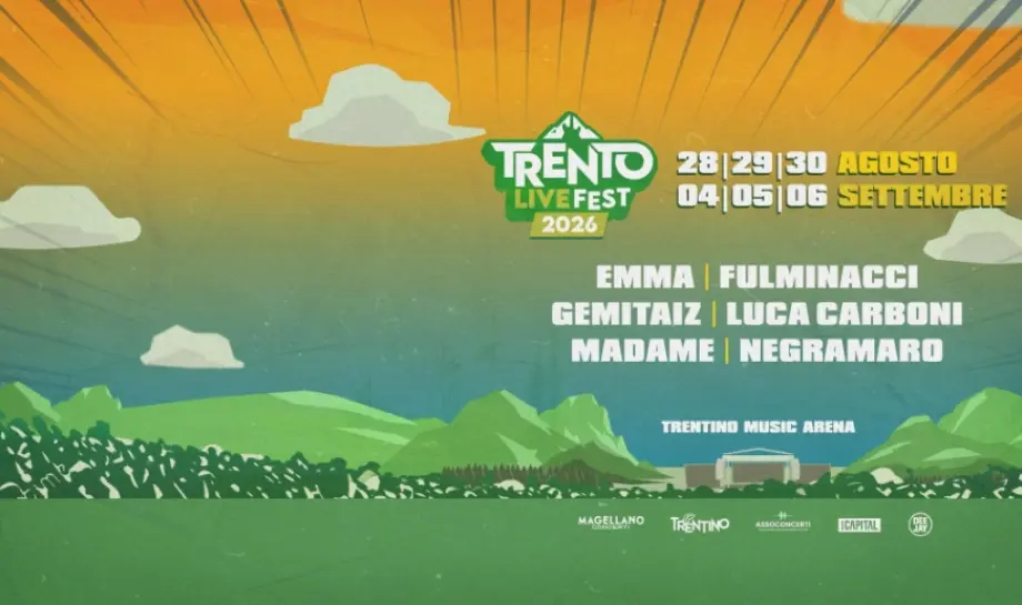 Trento Live Fest 2026: musica e cultura alla Trentino Music Arena Trento Live Fest 2026: musica e cultura alla Trentino Music Arena