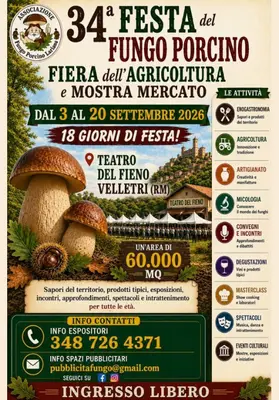 34&ordf; Edizione della Festa del Fungo Porcino a Velletri