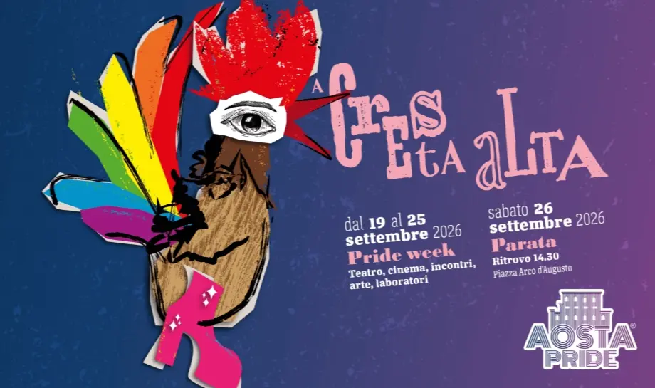 Aosta Pride Week 2026: il programma degli eventi tra cultura e rivendicazione Aosta Pride Week 2026: il programma degli eventi tra cultura e rivendicazione