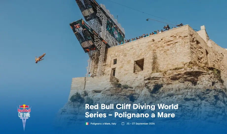 Red Bull Cliff Diving World Series: il ritorno a Polignano a Mare Red Bull Cliff Diving World Series: il ritorno a Polignano a Mare
