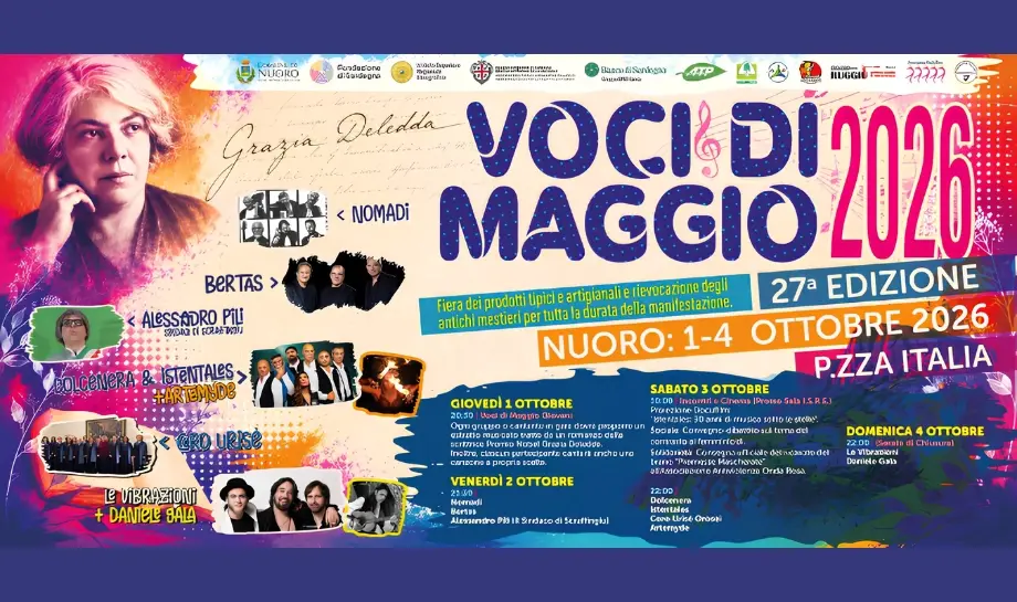Voci di Maggio 2026: Tradizione e identità sarda a Nuoro Voci di Maggio 2026: Tradizione e identità sarda a Nuoro